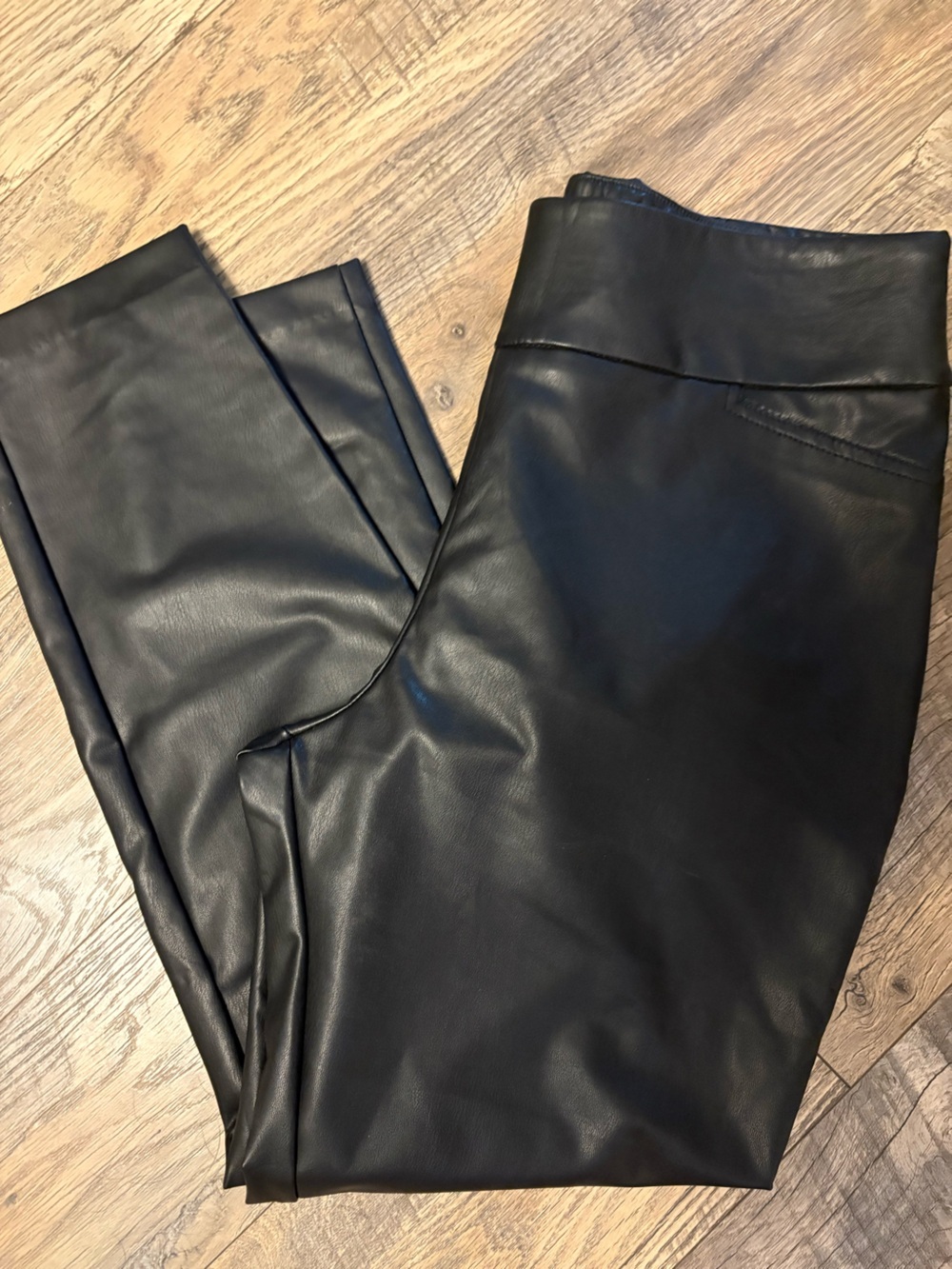 New York & Company Black Faux Leather Pants
